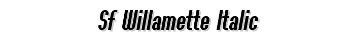 SF Willamette Italic font